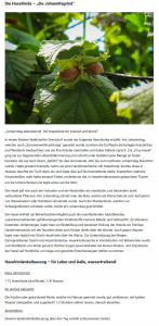 Auszug Bericht Ecowoman Rezept Haselrindenkaltauszug